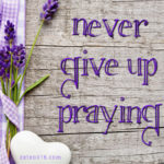 never give up praying