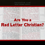 Are you a red letter Christian?