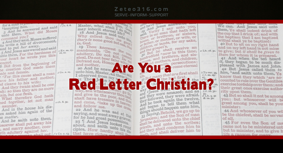 Are you a red letter Christian?