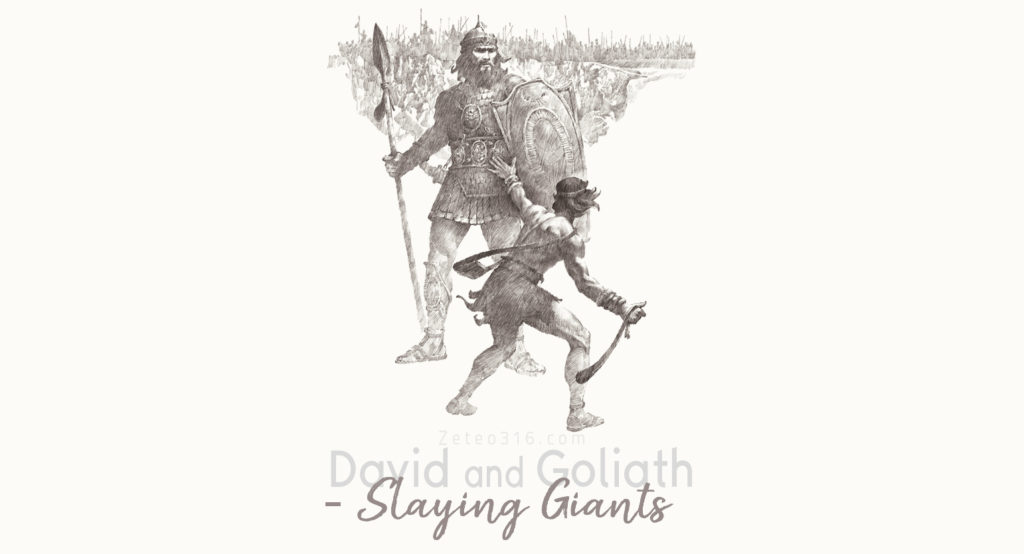 The battle of David and Goliath