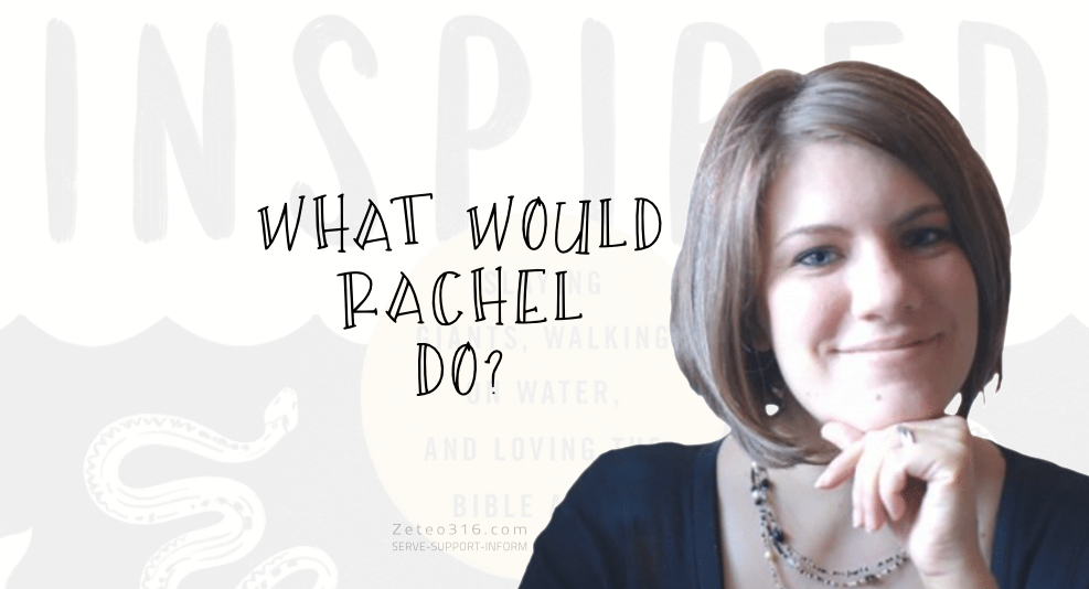 What would Rachel do? The question arises from an online article on the first anniversary of popular progressive Christian Rachel Held Evans' death